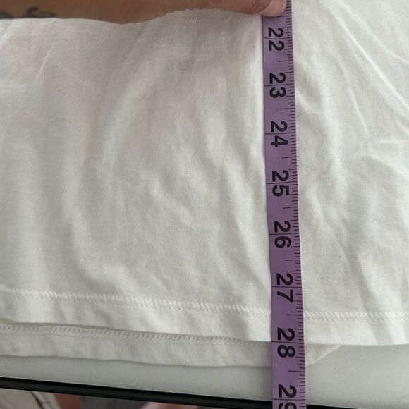 Anthropologie White Open Back Minimalist Top Size XL NWT Elevated Basics - Picture 10 of 10